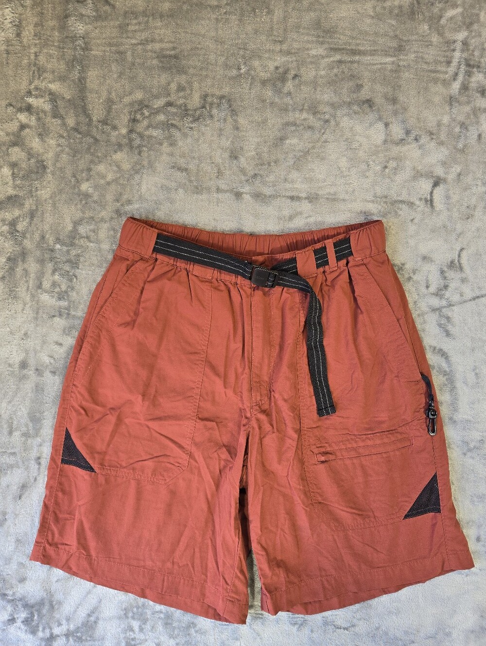 LL Bean Swift River Cargo Shorts Size Medium Lined Belted Hiking Outdoor